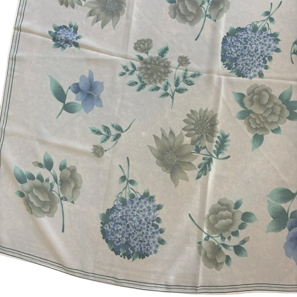 Impressions Light Pink Blue Floral Summer Scarf Purse Accessory Girly Feminine